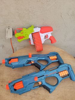 Nerf Triceratops 40-Dart Belt/Drum Blaster with two Elite 2.0