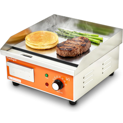15.3 IN Nonstick Stainless Steel Electric Griddle Adjustable Temperature Control Flat Top Griddle Fo