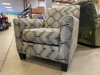 Modern Geometric Pattern Accent Chair