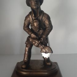 Fireman Firefighter Statue Sculpture