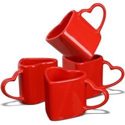 Set Of 8 Heart Shape Cups 