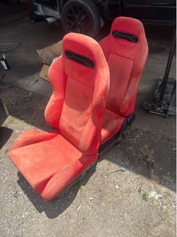 Red bucket seats