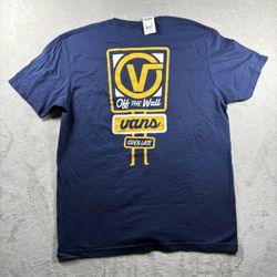 Vans Open Late T-Shirt Men's L Blue Short Sleeve NWT #10A