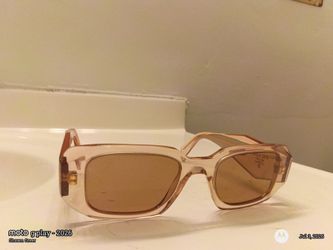 Authentic Prada Symbole Sunglasses SPR17W - Clear Pink / Peach