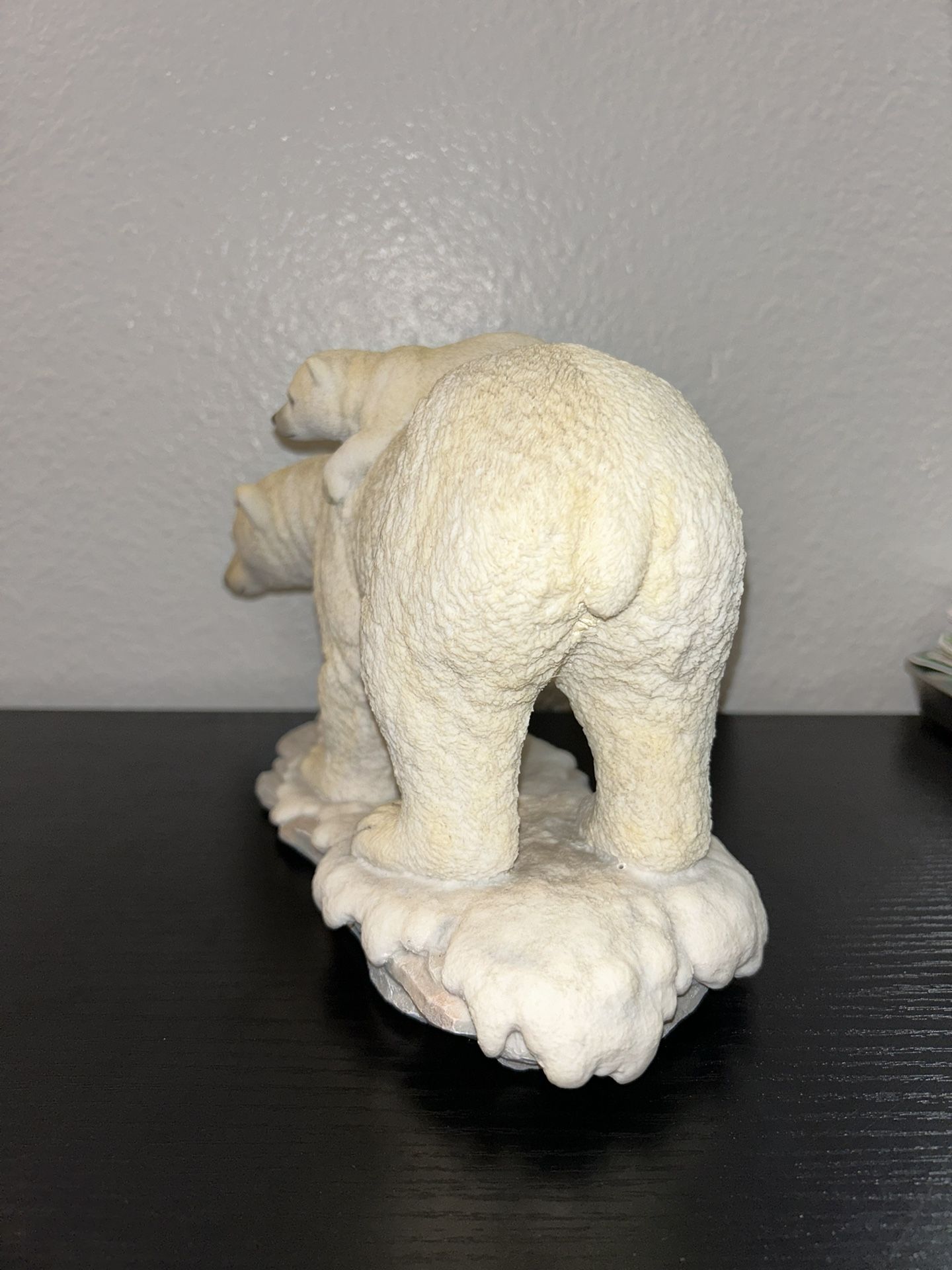 Veronese Design Polar Bear Mother With Adorable Freeloading Cub Statue