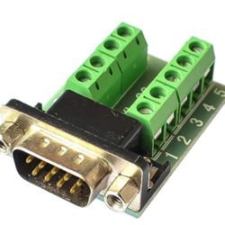 HiLetgo 2pcs DB9 Male Adapter RS232 to Terminal RS232