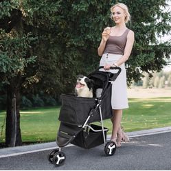 3 Wheel Pet Stroller Foldable 