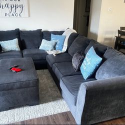 Dark Blue Grey Couch