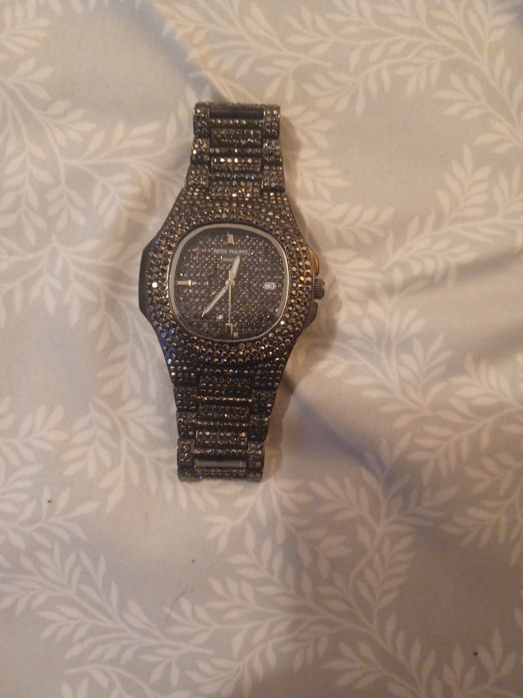 All Black Iced Out Patek