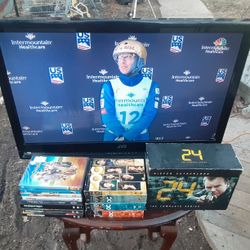 JVC 32inches TV With Remote And HDMI Ports With Built In DVD Player Plus Free DVDS Included 