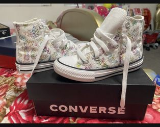 Butterfly converse shoes for girls