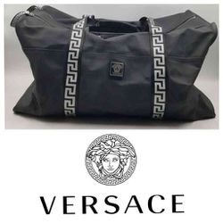 AUTHENTIC Versace Duffel Bag Gym Weekender Traveler Bag Luggage with COA