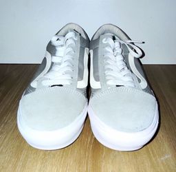 VANS Old Skool ComfyCush Gray/White Canvas Lace-Up Sneakers Men’s 9