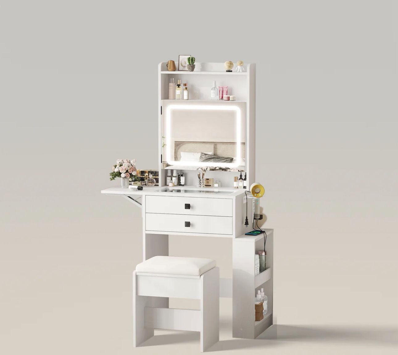 Small White Makeup Vanity  (lightly Used)