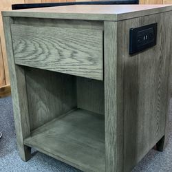 Landing Company Grey Hotel Nightstand w Outlets