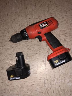 Black and Decker 12v Cordless Drill