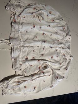 Outerknown long sleeves top dirty white color with floral sized medium