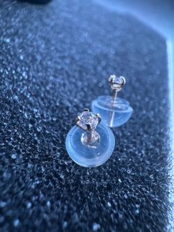 NEW-10k gold 2mm / diamond  & push back✨