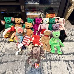 Lot Of 18 Vintage Beanie Babies 