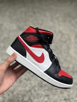 Jordan 1 Mid Red And Black (Read Description For More Info!!!)
