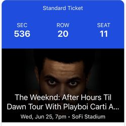 The Weeknd 6/25