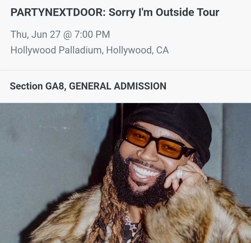 PartyNextDoor @Hollywood Palladium 6/27