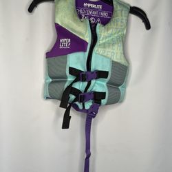 Hyperlite life vest Child/Infant 33-55 Lbs Blue And Purple/teal