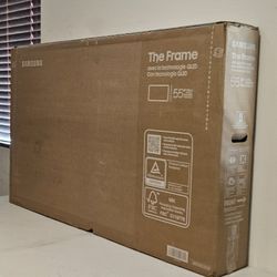 New 55 Inch Frame Samsung Smart TV 4K UHD with 120 Hz refresh rate. 2025 Model brand new.