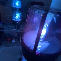 LARGE Blue, Dj Party Dance Floor, Strobe Lights, Rotating Police Light