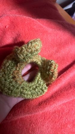 Crocheted handmade scrunchie