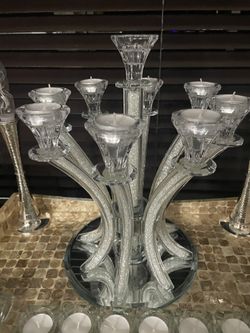  Judaica Crystal Candelabras 