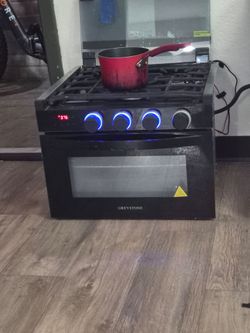 Greystone 17" Gas RV Range, 12-Volt, Black