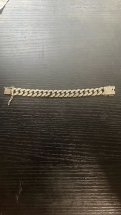 Cuban fake diamonds bracelet