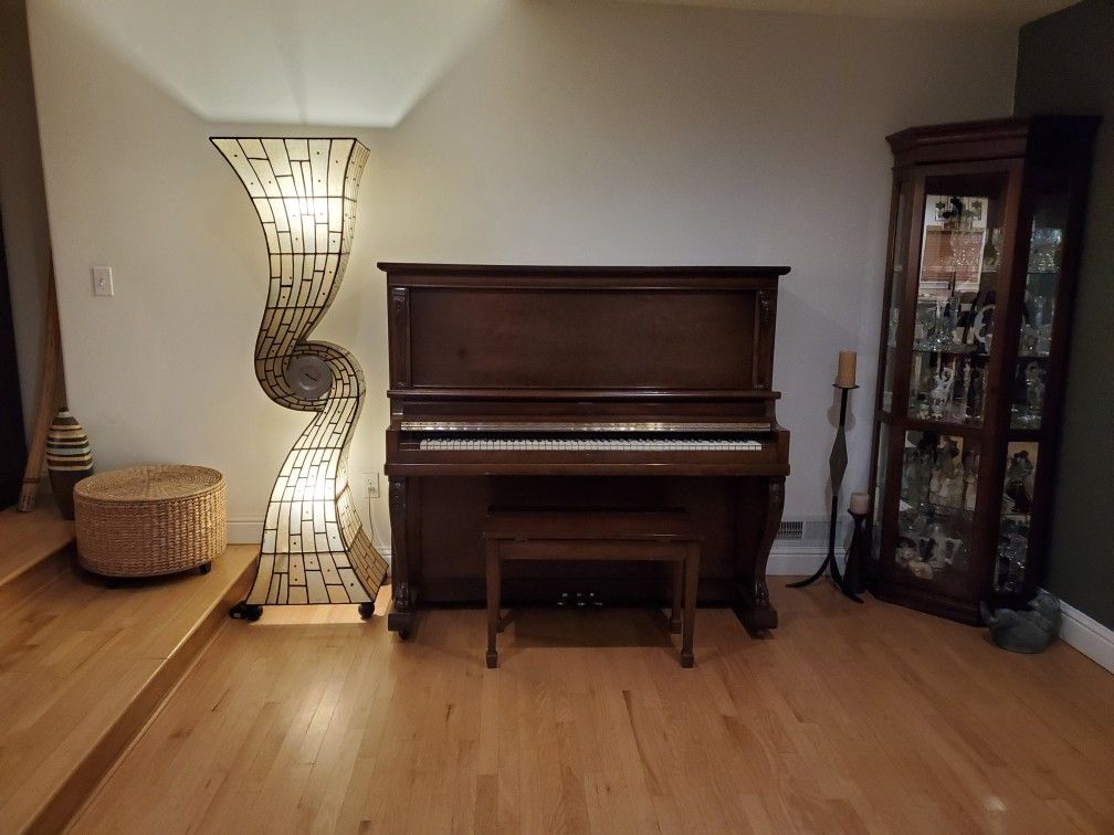 Heintzman 1921 Upright Grand Piano. Great Condition. Plays Great. All Keys Intact.