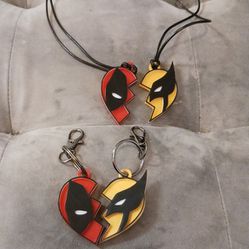 Deadpool &Wolverine Necklaces & Keychain 