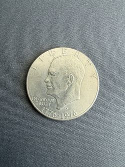 Eisenhower Liberty Bell Moon Silver One Dollar US Bicentennial Coin