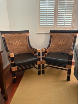 2 Rattan wicker Chairs