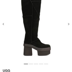 Ugg black platform Knee High Boots 8