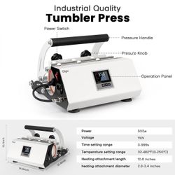 Gigu Tumbler Heat Press New $60
