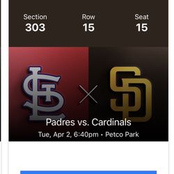 Padres Vs cardinals APRIL 2