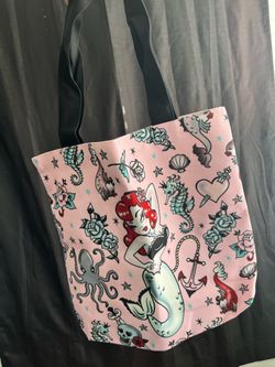 Pink Mermaid Tote Bag