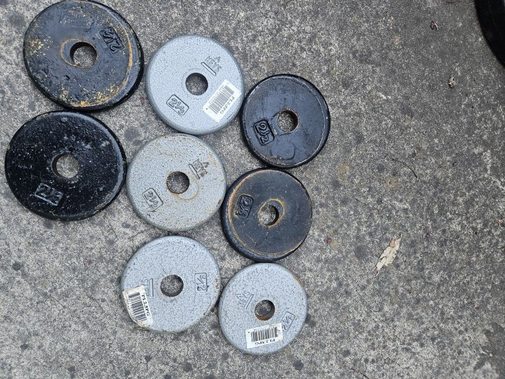 Eight 2 1/2 Pounds Weights 20 Pounds Total