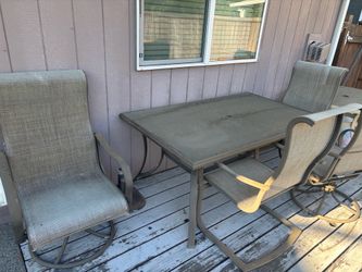 Free patio table with 4 chairs