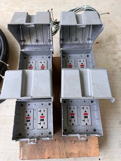 8 GFCI Wired Outlets  Used For Temporary Power Pole