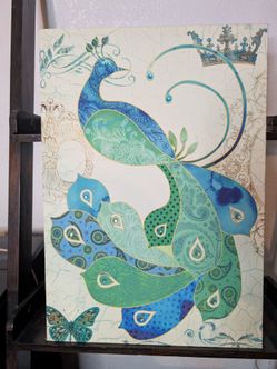 Decorative Peacock Wall Art Panel