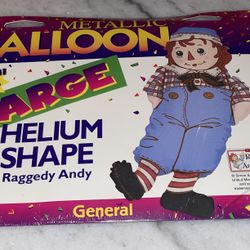 New Raggedy Andy 32 Inch Large Helium Balloon 