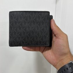 Mk Michael Kors Men’s Wallet Leather Black Monogram 