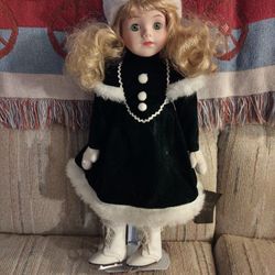 Vintage House of Lloyd Beautiful Porcelain Ice Skating Doll