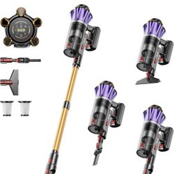 Cordless Vacuum Cleaner, 650W 55Kpa 70Mins Cordless Stick Vacuum with Hurricane Mode, 1.8L Cup, Anti-Tangle Vacuum Cordless, Self-Standing Vacuum Clea