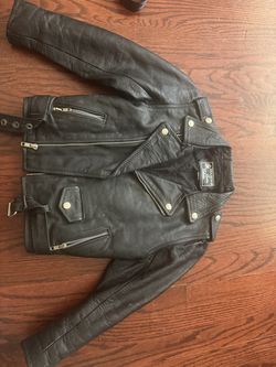 Diamond Toddler leather jacket